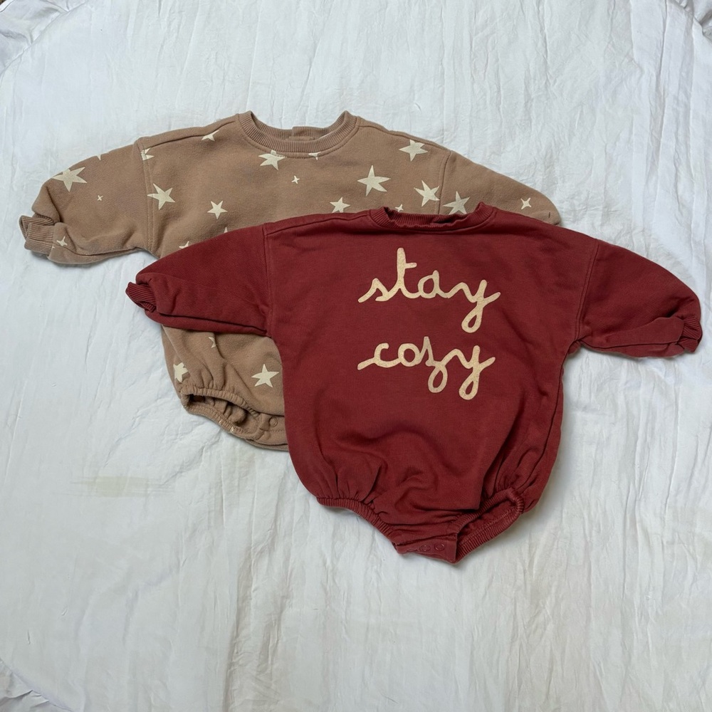 Grayson Collective Sweatshirt Rompers